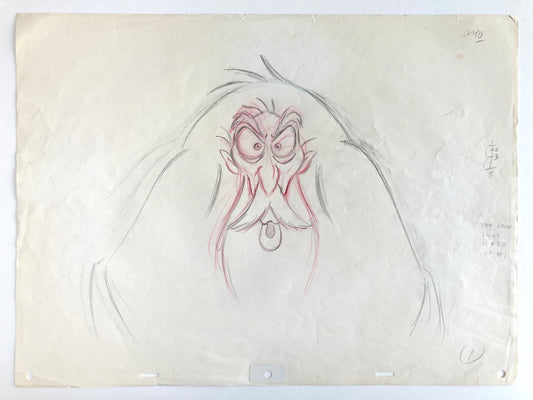 Aladdin Jafar as a Beggar : Original Animation Production Drawing (Walt Disney, 1992). For sale on FLIP Gallery