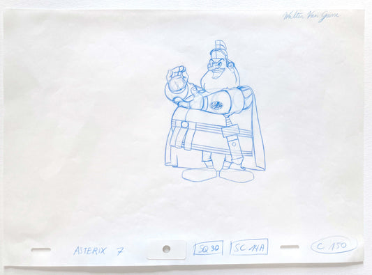 Asterix in America - Original Production Used Animation Art Drawing - Signed. For sale on FLIP Gallery