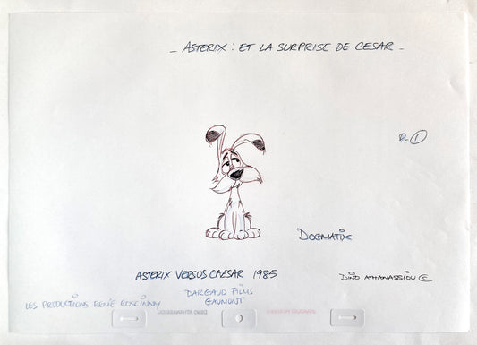 Asterix Versus Caesar - Original Animation Art Signed by Dino Athanassiou (Gaumont Studios, 1985)