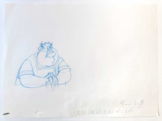 "Asterix in America" Tumulus : Original Production Used Animation Drawing (1994). For sale on FLIP Gallery