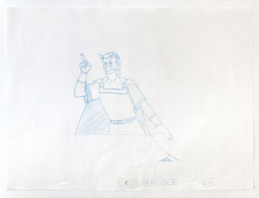 Asterix in America : Cesar Original animation production drawing. For sale on FLIP Gallery