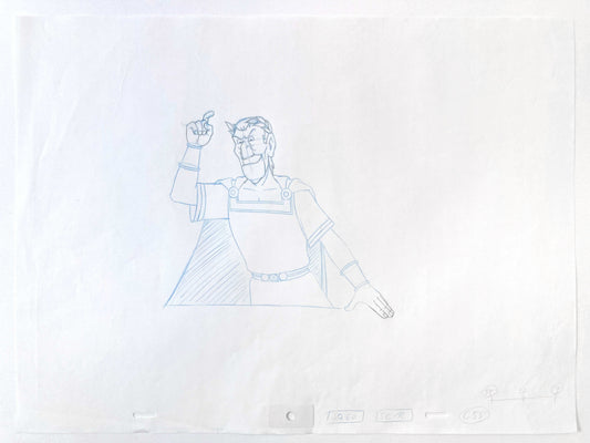 Asterix in America Cesar Original Production Used Animation Art Drawing. For sale on FLIP Gallery