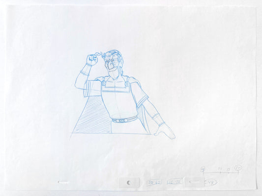 "Asterix in America" Cesar : Original Production Used Animation Drawing. For sale on FLIP Gallery