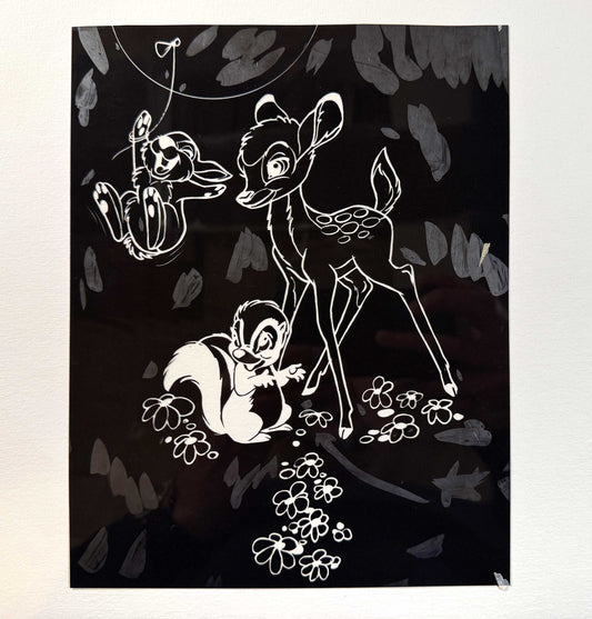 BAMBI Rare Original Disney Model Sheet Film Negative – Walt Disney Productions (1960-70’s). For sale on FLIP Gallery
