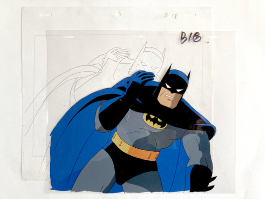 Batman : Mask of the Phantasm - Original Production Used Cel and Matching Animation Drawing (Warner Brothers, c. 1993). For sale on FLIP Gallery