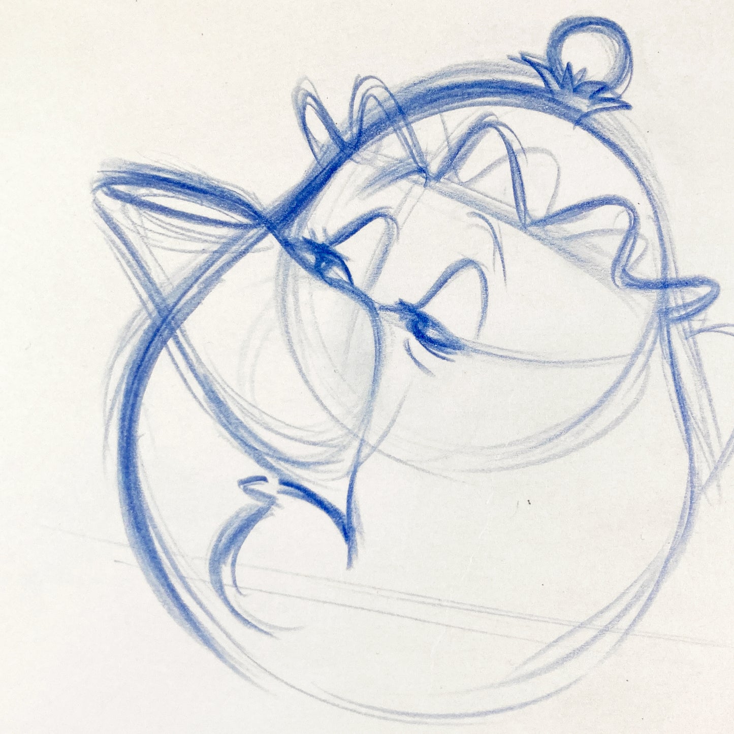 Original Animation Production Drawing from Beauty and the Beast. Walt Disney Studio
