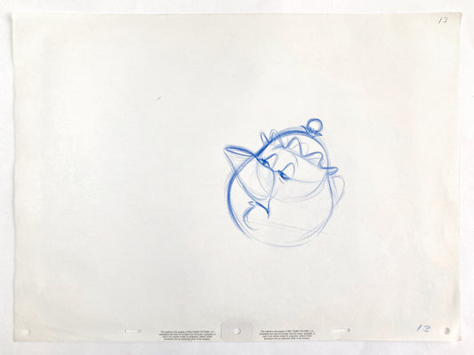 Original Animation Production Art Drawing from Beauty and the Beast