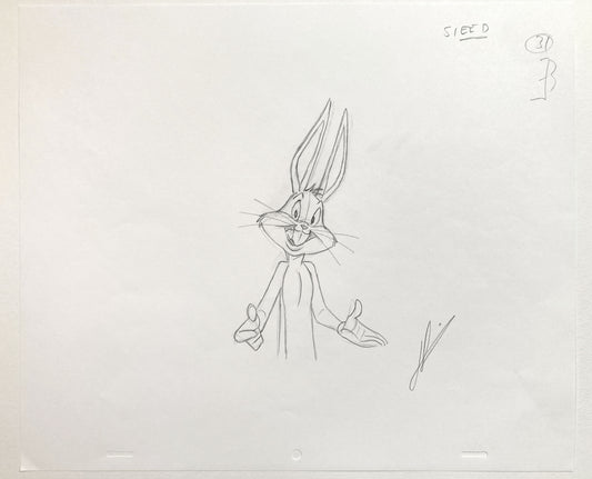 Bugs Bunny : Original Animation Drawing Signed – Warner Bros. (c. 1990s). For sale on FLIP Gallery