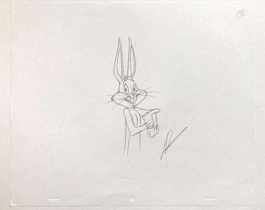 Bugs Bunny Original Animation Drawing Signed – Warner Bros. (2021). For sale on FLIP Gallery