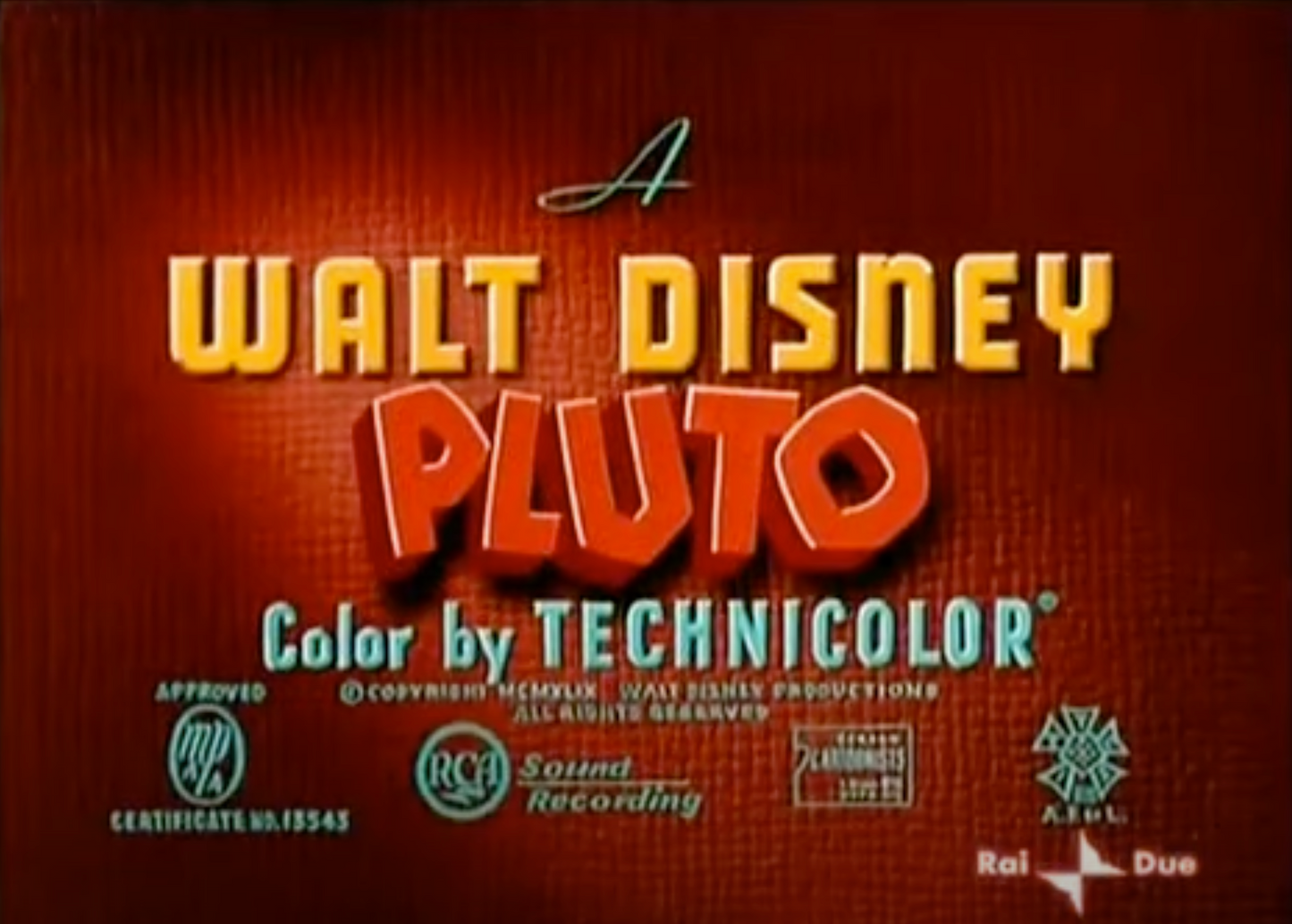PLUTO : Originale Animationszeichnung (Walt Disney, 1950)