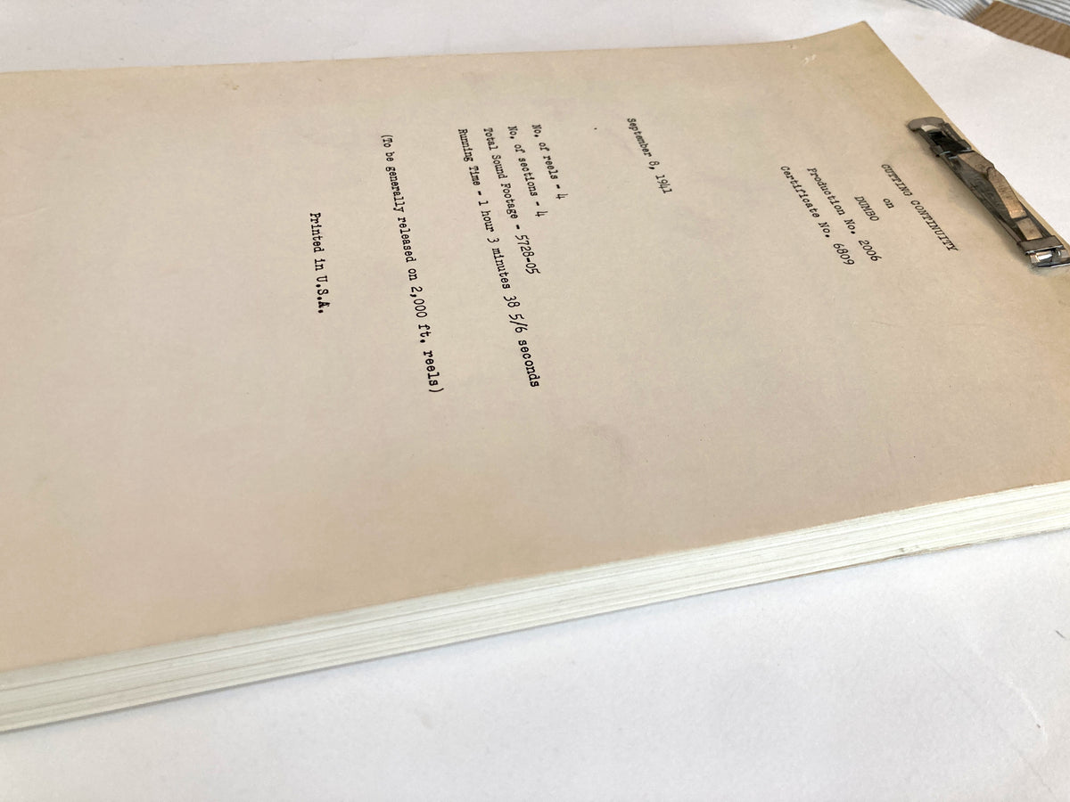 DUMBO : Original 1941 Script from Walt Disney Productions