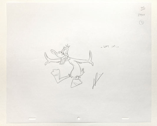 Daffy Duck : Original Animation Drawing Signed – Warner Bros. (c. 1990s). For sale on FLIP Gallery