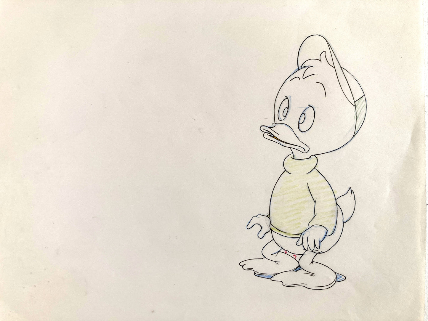 Original Animation Production Drawing of Dewey