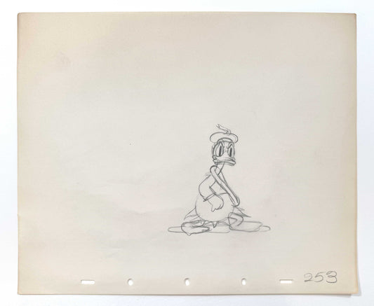 Donald Duck Original Animation Art Drawing (Walt Disney, 1937). For sale on FLIP Gallery