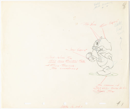 Honey Harvester - Donald Duck Original Production Used Animation Drawing (Walt Disney, 1949). For sale on FLIP Gallery