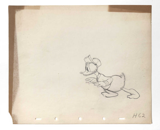 Donald Duck Original Animation Drawing (Walt Disney, 1937). For sale on FLIP Gallery