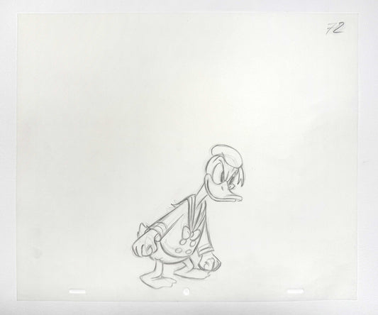 Donald Duck Original Animation Production Drawing (Walt Disney Animation, c. 1990s). For sale on FLIP Gallery