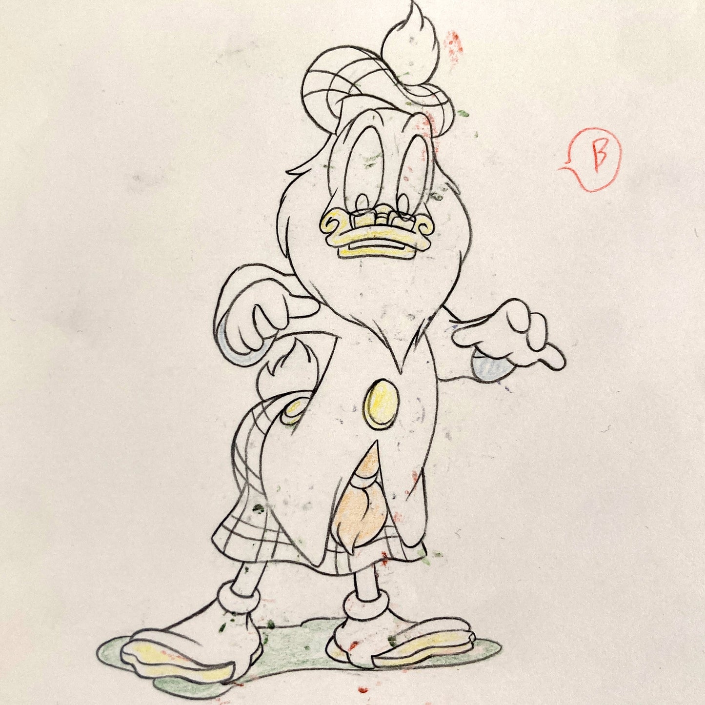 Original Animation Drawing from The Ducktales