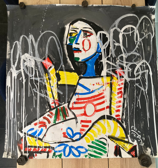 Freda People are David and Javier Salvador (Banakkan), two brothers from Barcelona among the most influential young artists on the internet today. Inspired by Haring, Basquiat, Picasso, and Dalí, they merge street and fine art into vibrant, expressive compositions. Their works have been exhibited in galleries across the U.S., France, Austria, Germany, and Finland, and they’ve collaborated with figures such as actor-painter Jordi Mollà and TikTok star Khaby Lame.