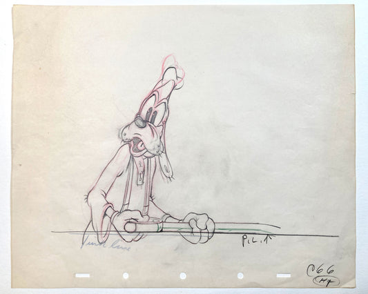 Tugboat Mickey Original Production Used Goofy Animation Drawing (Walt Disney, 1940). For sale on FLIP Gallery