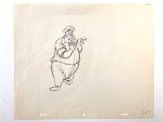 Two Weeks Vacation : Goofy Mechanic Original Production Used Animation Drawing (Walt Disney, 1952). For sale on FLIP Gallery