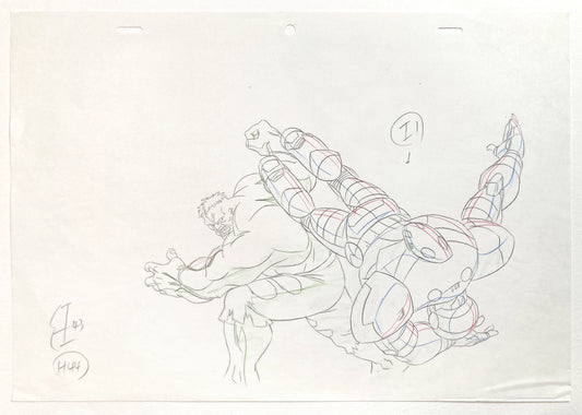 HULK and IRON MAN Original Animation Drawing – Ultimate Avengers: The Movie (Marvel, 2006). For sale on FLIP Gallery