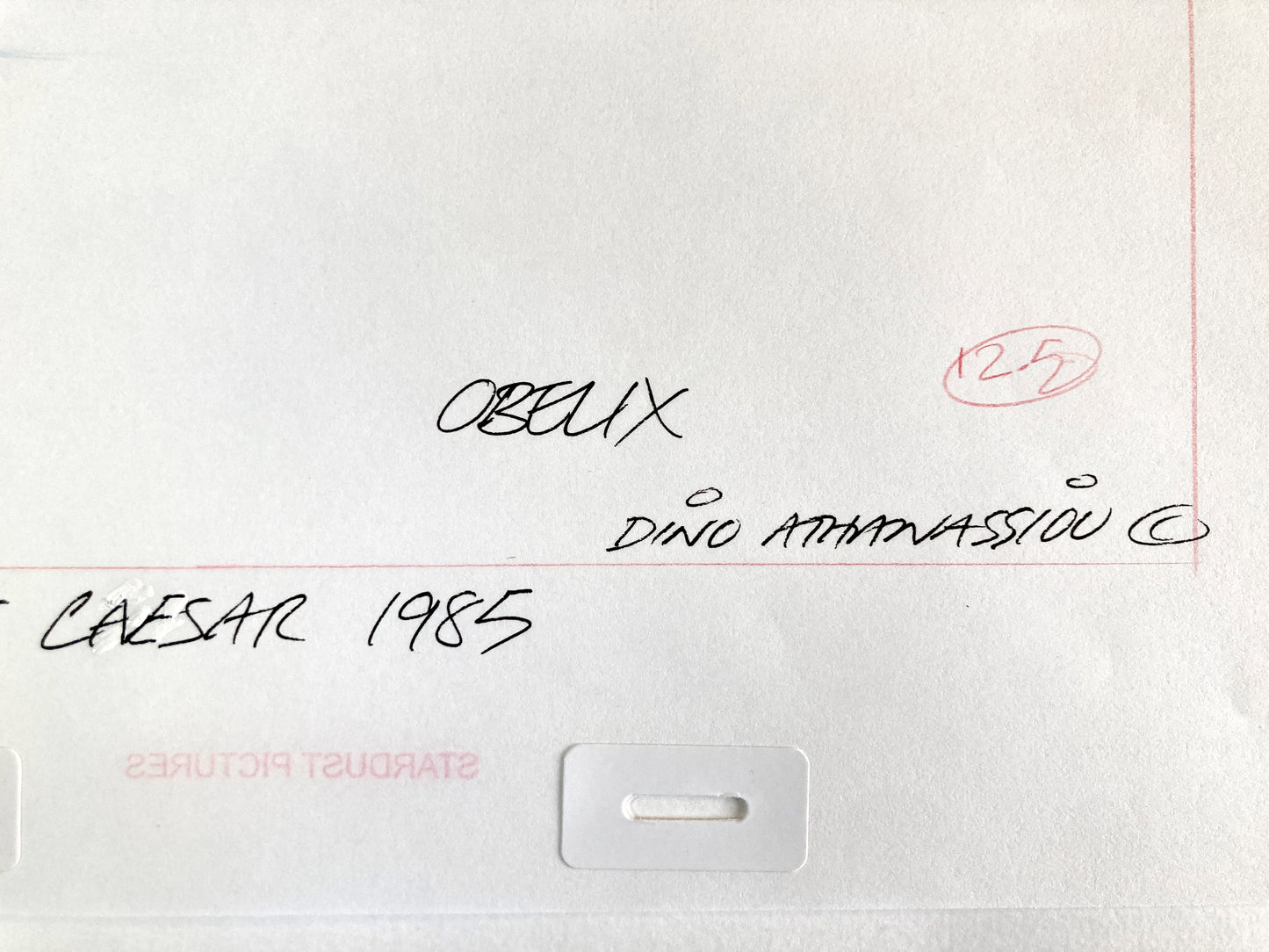 ASTERIX : Original Animation Art of Obelix Signed (Gaumont Studios, 1985)