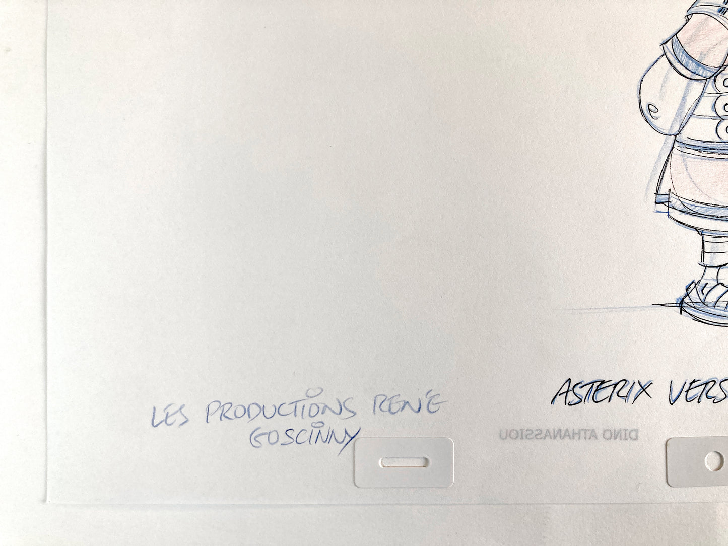 ASTERIX : Original Animation Art of Obelix Signed (Gaumont Studios, 1985)