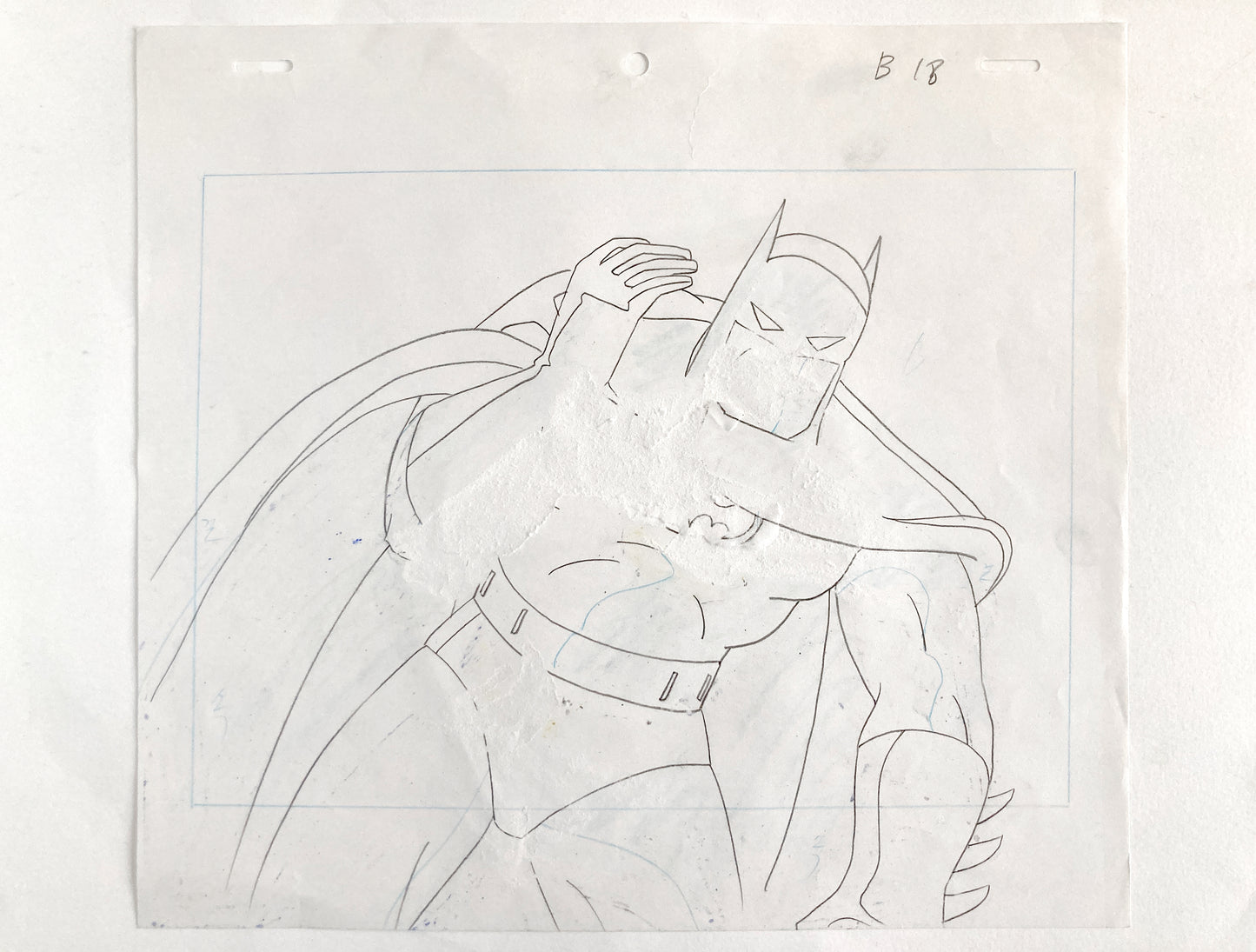 BATMAN : Original Production Cel and Matching Animation Drawing (1993)
