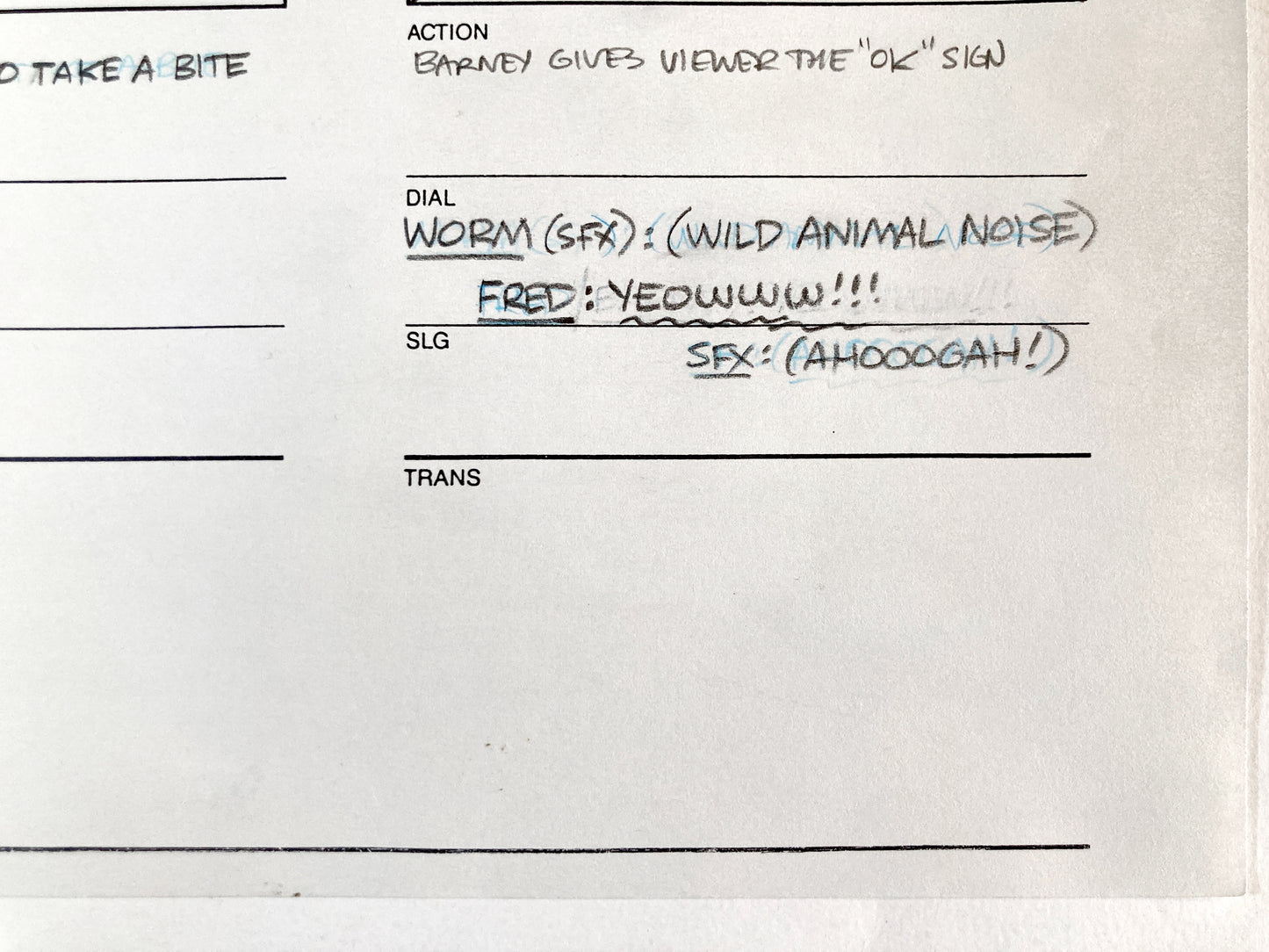 THE FLINTSTONES : Original Storyboard Sheet "Fruity Pebbles Commercial" (1996)