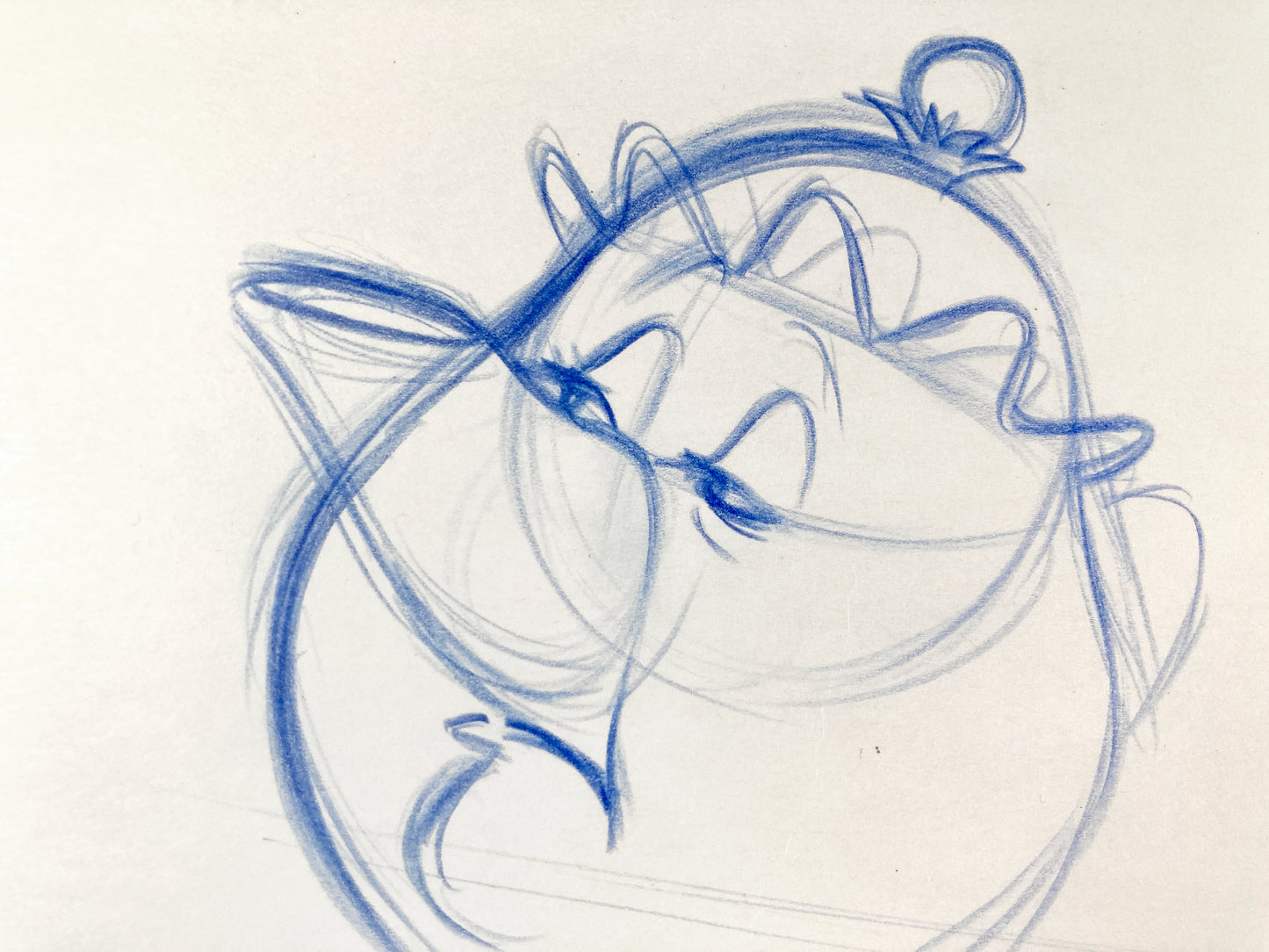 DIE SCHÖNE UND DAS BIEST: Mrs. Potts Original-Animationszeichnung (Walt Disney, 1991)