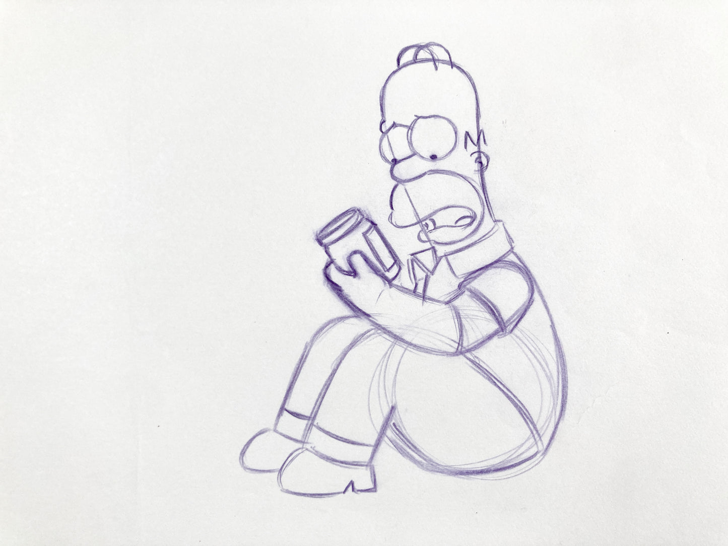 THE SIMPSONS : Original Animation Drawing of Homer Simpson (2000)