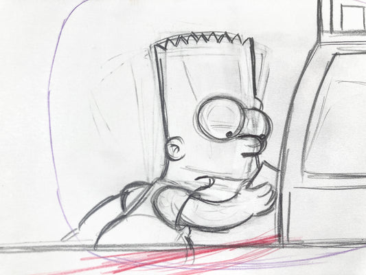 THE SIMPSONS : Original Animation Drawing of Bart Simpson (2000's)