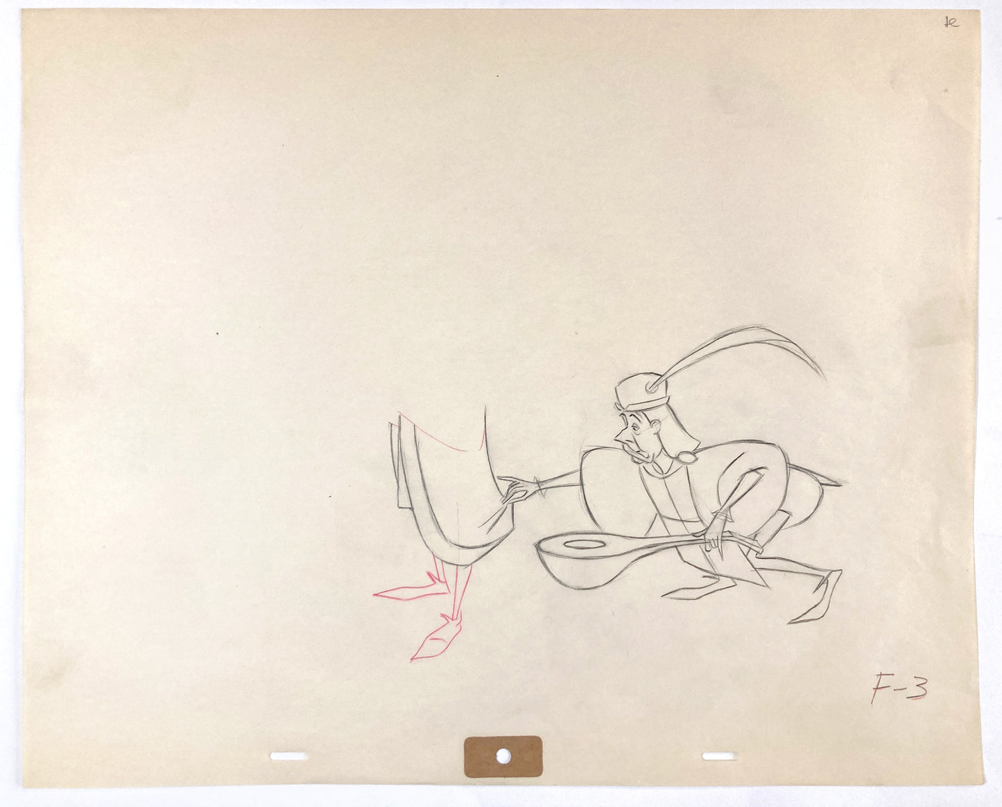 SLEEPING BEAUTY : Original Minstrel Production Drawing (Walt Disney, 1959)