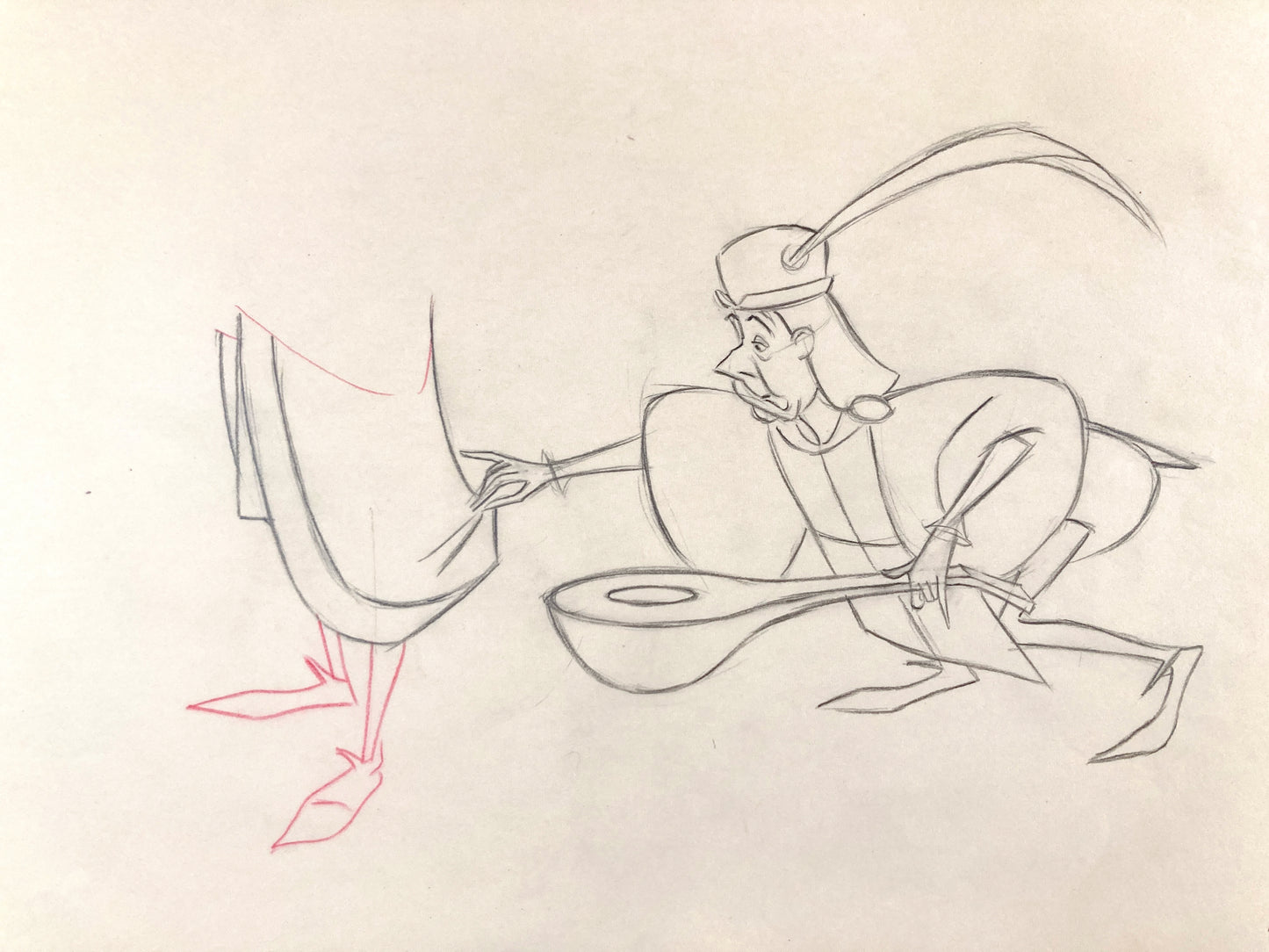 SLEEPING BEAUTY : Original Minstrel Production Drawing (Walt Disney, 1959)