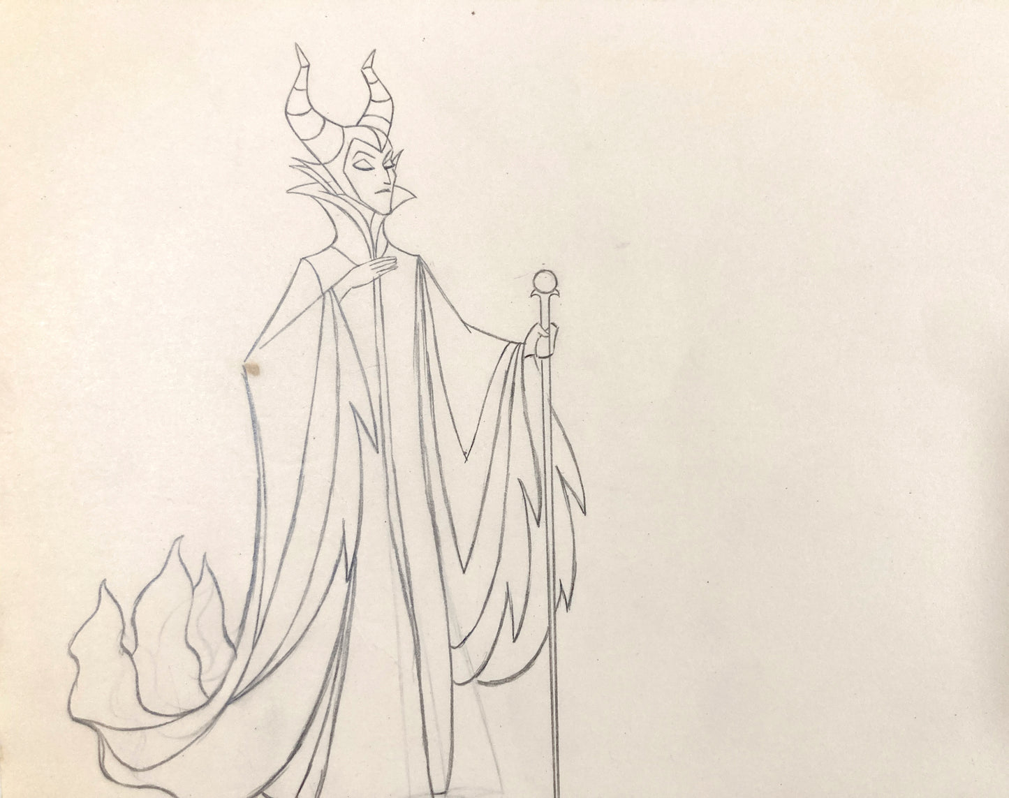 SLEEPING BEAUTY : Original Maleficent Production Drawing (Walt Disney, 1959)