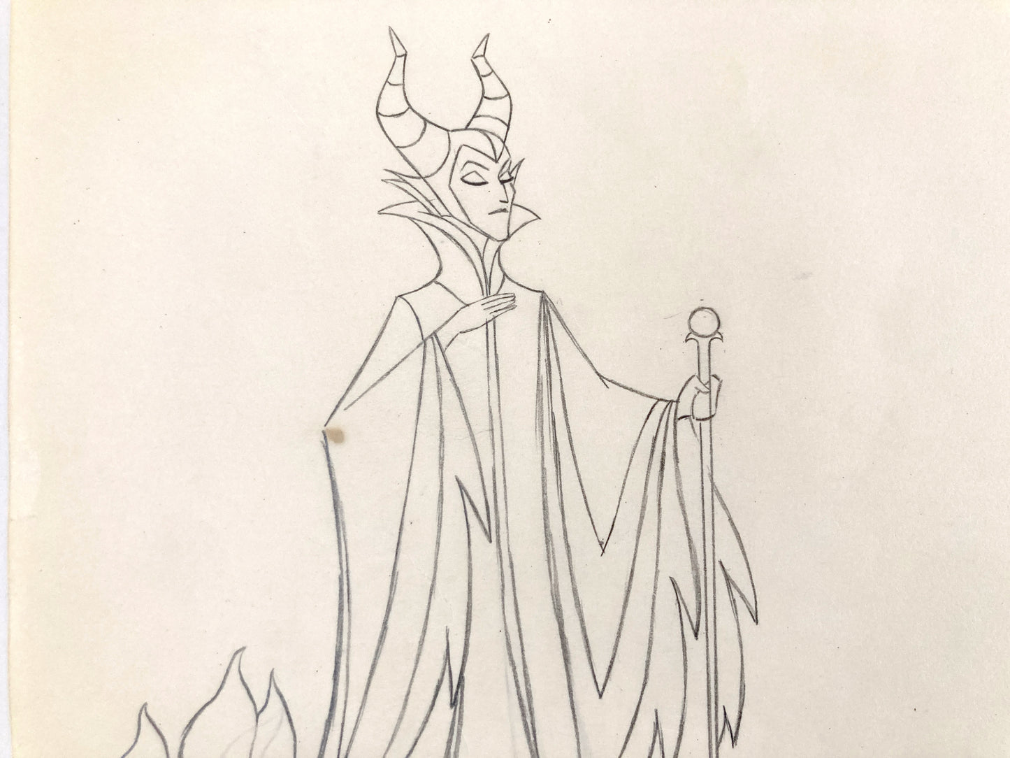 SLEEPING BEAUTY : Original Maleficent Production Drawing (Walt Disney, 1959)
