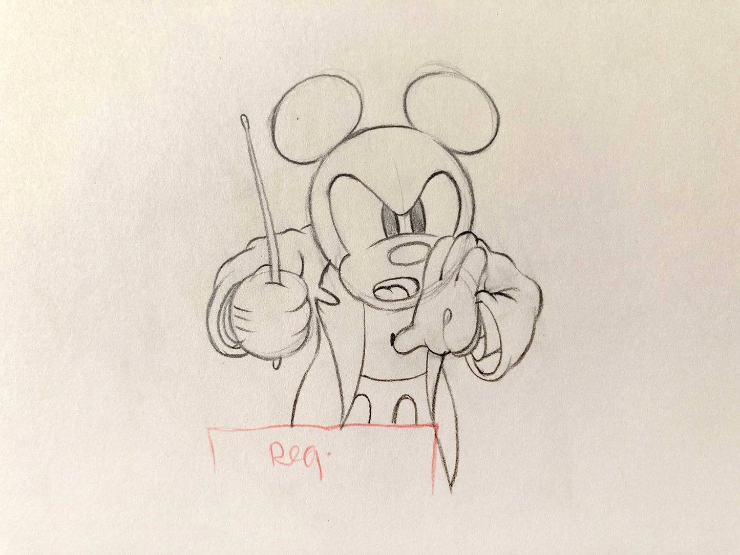 MICKEY MOUSE : Original Animation Drawing (Walt Disney, 1936)