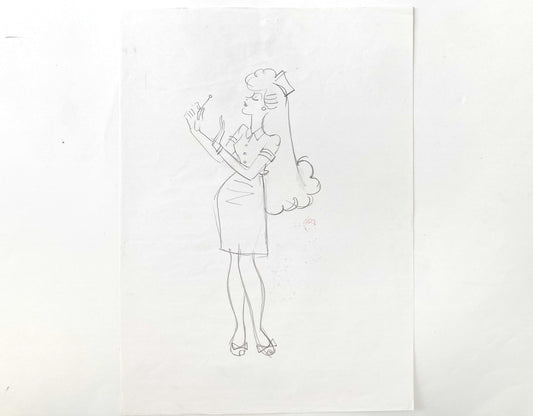 DON BLUTH : Original production research drawing (1989)