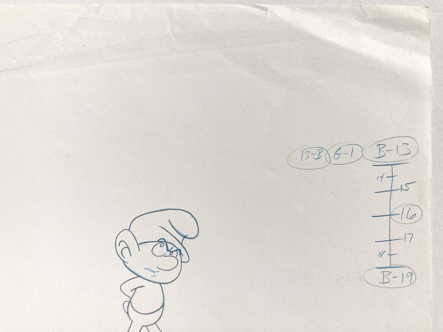 SMURFS : Original animation drawing (1981)