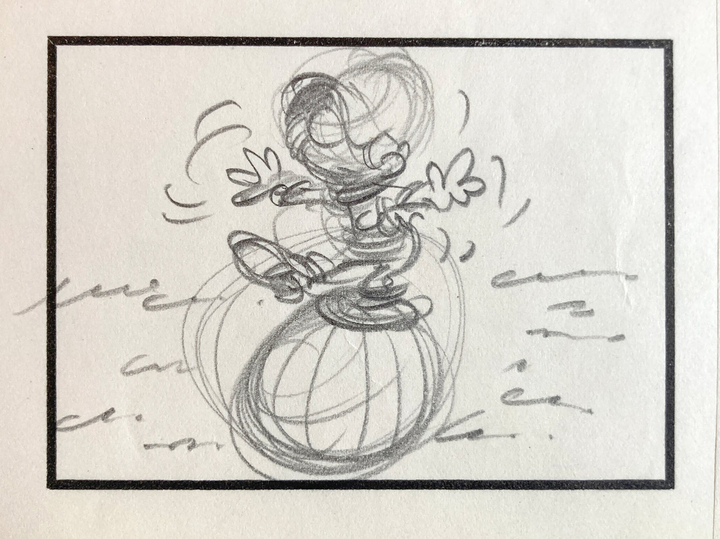 BOULE & BILL (1975) : Disegno originale dello storyboard di Jean Roba