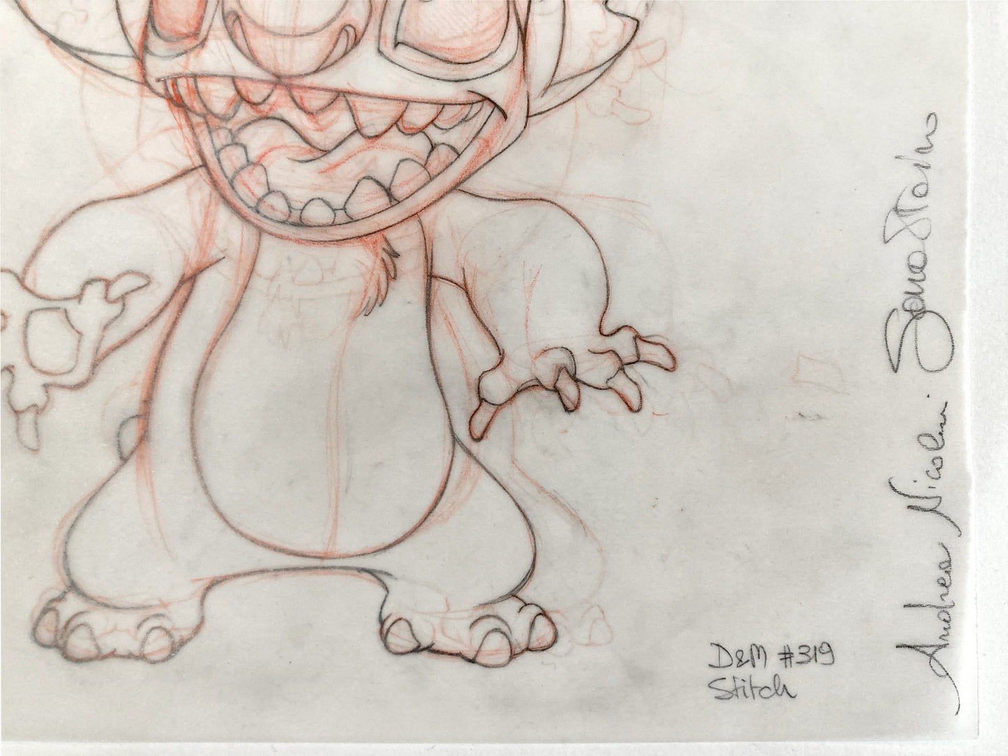 STITCH : Originale Zeichnung für das Disney-Magazin – Einzigartiges signiertes Kunstwerk