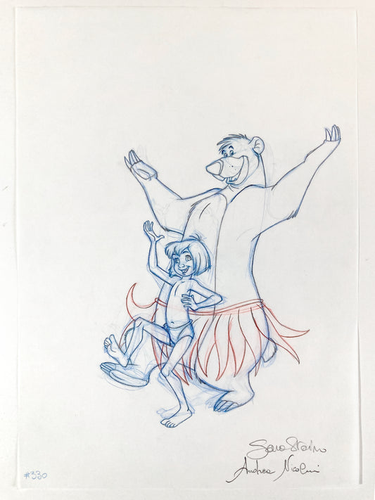 JUNGLE BOOK : Original Drawing for Disney Magazine – Unique Signed Artwork