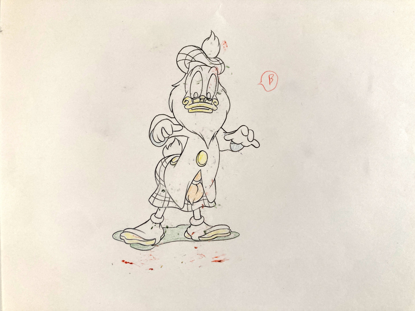 DUCKTALES : Flintheart Glomgold Original Animation Drawing (Walt Disney, 1987)