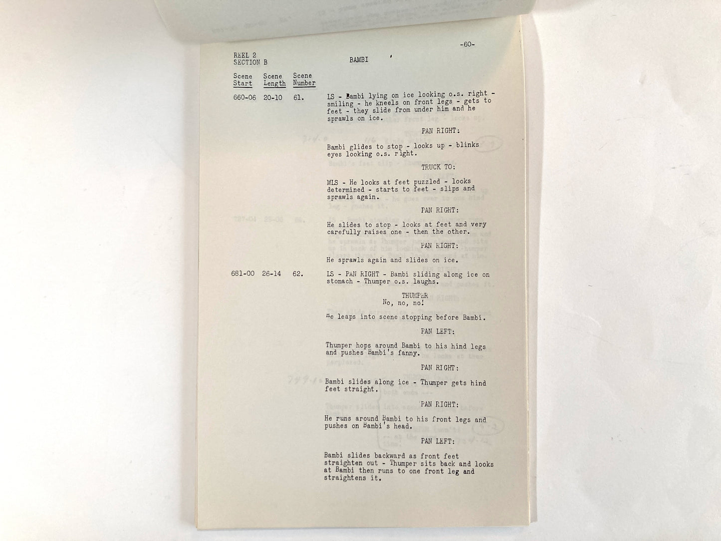BAMBI : Original 1942 Script from Walt Disney Archives