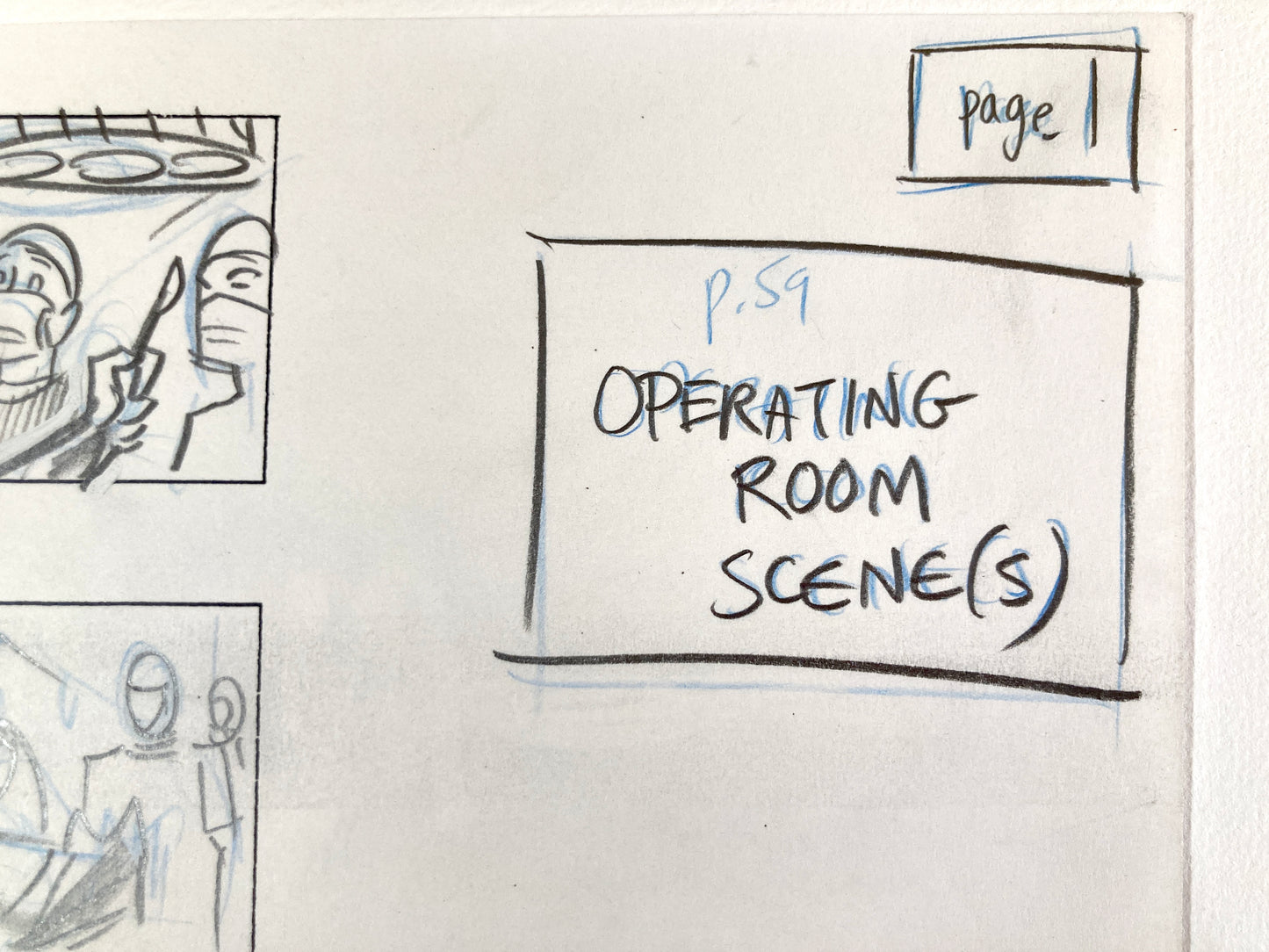 MARS ATTACKS : Original Storyboard Drawing by Pete Von Sholly (Warner Brothers, 1996)