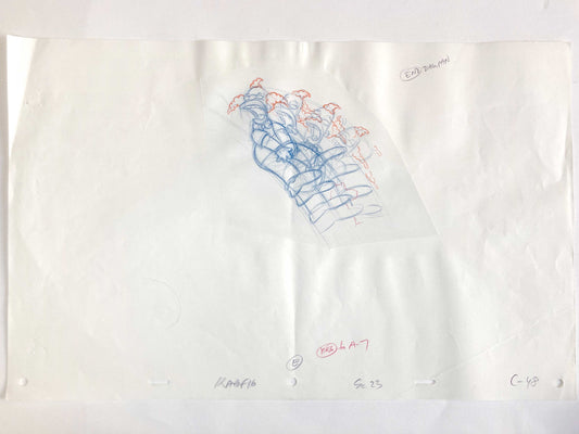 Original Animation Production Drawing of Krusty the Clown from the tv show The Simpsons. For sale on FLIP Gallery