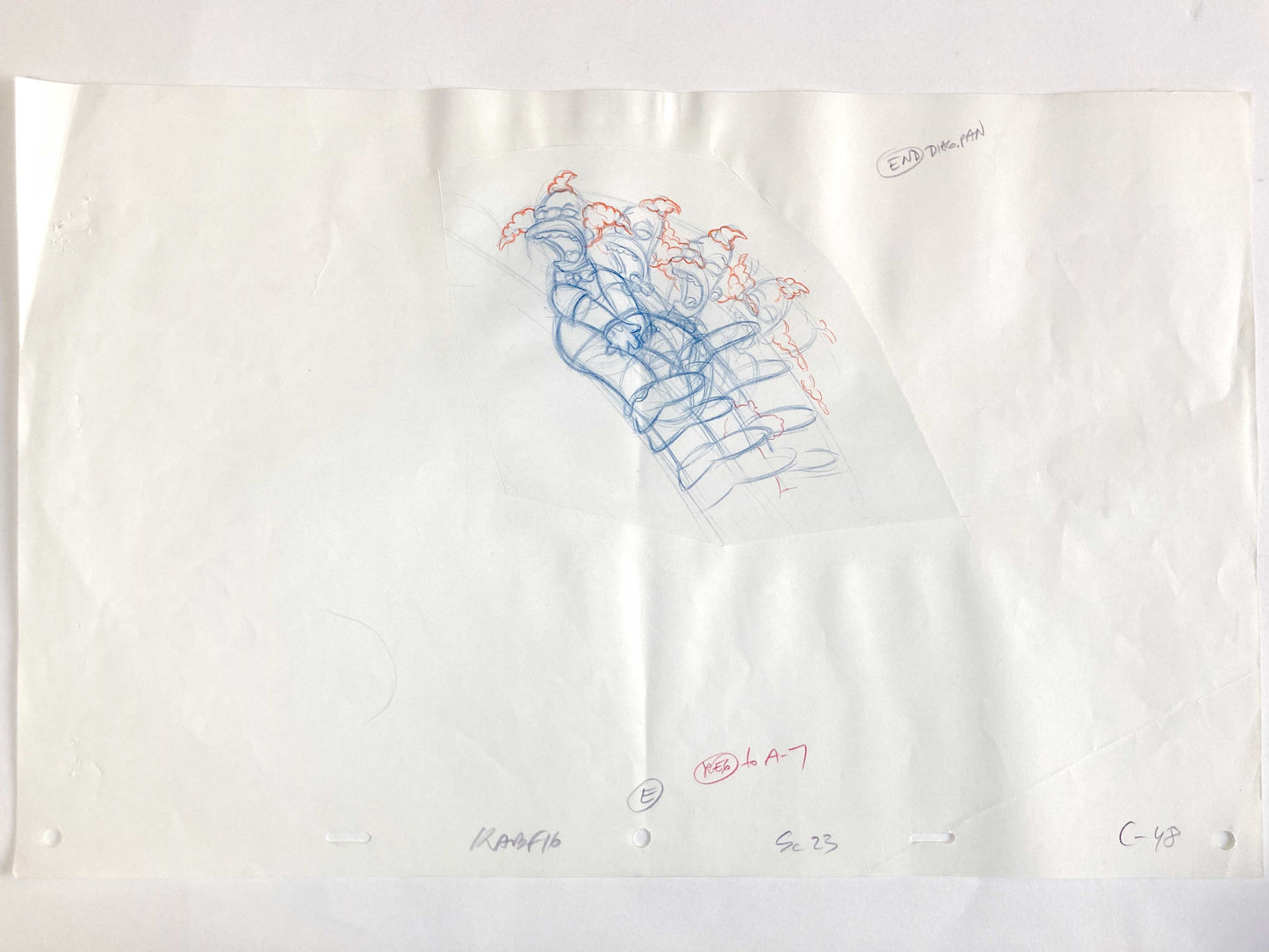 Original Animation Art of Krusty the Clown from the tv show The Simpsons