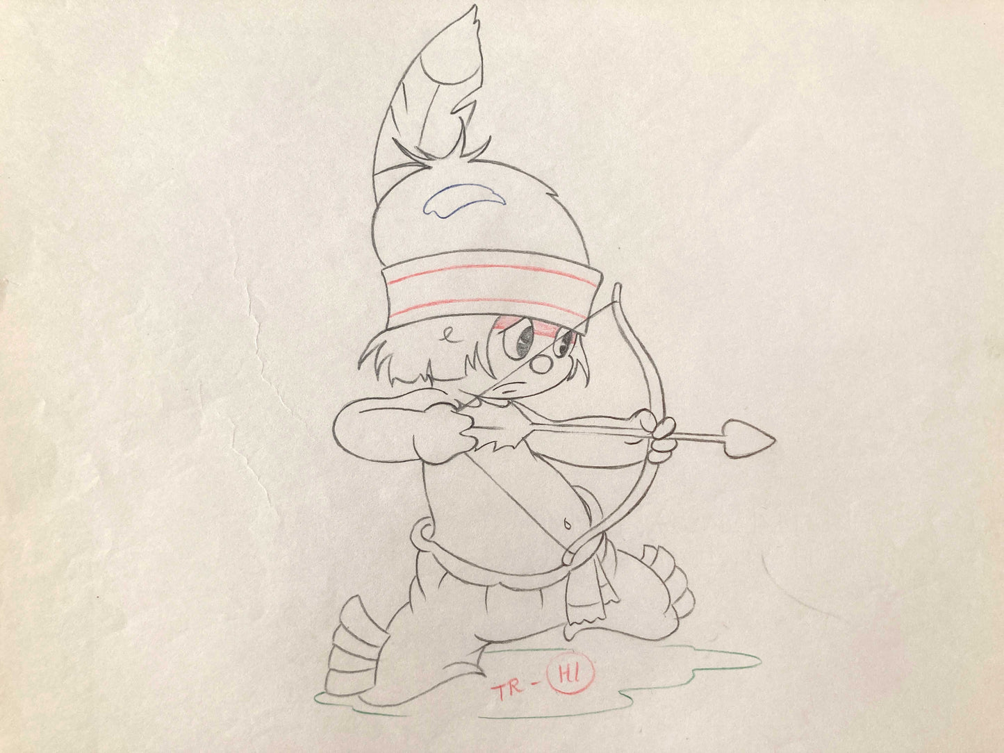 Little Hiawatha Animation Drawing (Walt Disney, 1937)