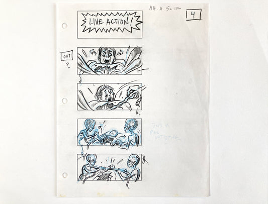 Mars Attacks! Original Production Used Storyboard Drawing by Pete Von Sholly (Warner Brothers, 1996). For sale on FLIP Gallery
